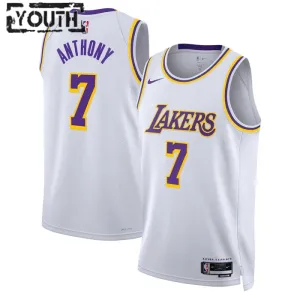 Camiseta Los Angeles Lakers Carmelo Anthony 7 Association Edition Blanco Swingman para Niño