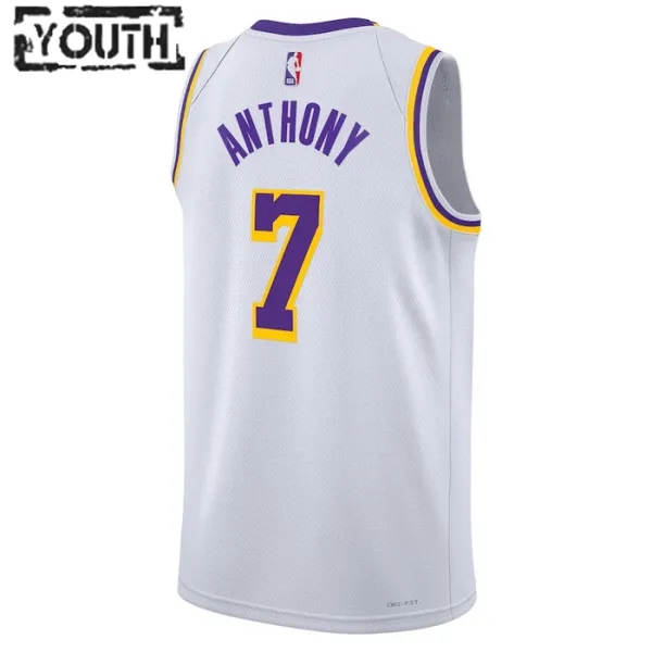 Camiseta Los Angeles Lakers Carmelo Anthony 7 Association Edition Blanco Swingman para Niño