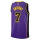 Camiseta Los Angeles Lakers Carmelo Anthony 7 Statement Edition Púrpura Swingman para Hombre
