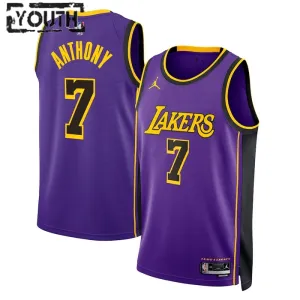 Camiseta Los Angeles Lakers Carmelo Anthony 7 Statement Edition Púrpura Swingman para Niño