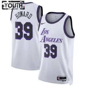 Camiseta Los Angeles Lakers Dwight Howard 39 City Edition 2022-23 Blanco Swingman para Niño