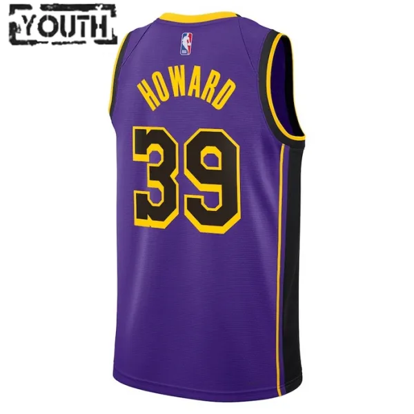 Camiseta Los Angeles Lakers Dwight Howard 39 Statement Edition Púrpura Swingman para Niño