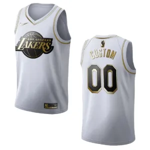 Camiseta Los Angeles Lakers Golden Edition Personalizada Blanco Swingman para Hombre Camiseta Los Angeles Lakers Golden Edition Personalizada Blanco Swingman para Hombre