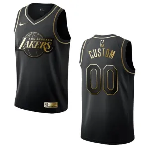 Camiseta Los Angeles Lakers Golden Edition Personalizada Negro Swingman para Hombre Camiseta Los Angeles Lakers Golden Edition Personalizada Negro Swingman para Hombre
