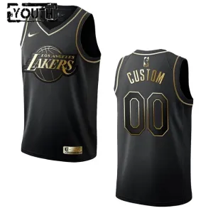 Camiseta Los Angeles Lakers Golden Edition Personalizada Negro Swingman para Niño Camiseta Los Angeles Lakers Golden Edition Personalizada Negro Swingman para Niño