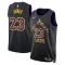 Camiseta Los Angeles Lakers Lebron James City Edition 2023-24 Negro Swingman para Hombre