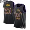 Camiseta Los Angeles Lakers Lebron James City Edition 2023-24 Negro Swingman para Niño