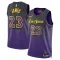 Camiseta Los Angeles Lakers Lebron James City Edition 2024-25 Púrpura Swingman para Hombre