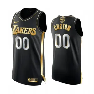 Camiseta Los Angeles Lakers Limited Golden Edition Personalizada Negro Swingman para Hombre Camiseta Los Angeles Lakers Limited Golden Edition Personalizada Negro Swingman para Hombre