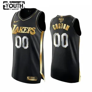Camiseta Los Angeles Lakers Limited Golden Edition Personalizada Negro Swingman para Niño Camiseta Los Angeles Lakers Limited Golden Edition Personalizada Negro Swingman para Niño