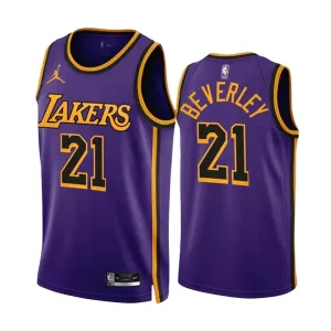 Camiseta Los Angeles Lakers Patrick Beverley 21 Statement Edition Púrpura Swingman para Hombre Camiseta Los Angeles Lakers Patrick Beverley 21 Statement Edition Púrpura Swingman para Hombre
