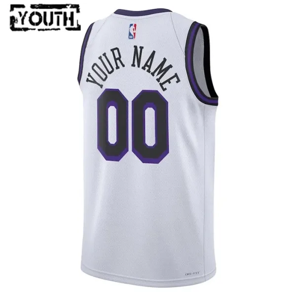 Camiseta Los Angeles Lakers Personalizada City Edition 2022-23 Blanco Swingman para Niño