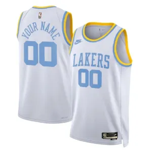 Camiseta Los Angeles Lakers Personalizada Classic Edition 2022-23 Blanco Swingman para Hombre