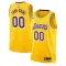 Camiseta Los Angeles Lakers Personalizada Icon Edition Amarillo Swingman para Hombre