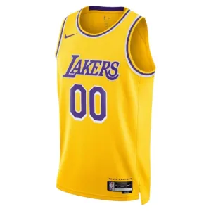 Camiseta Los Angeles Lakers Personalizada Icon Edition Amarillo Swingman para Hombre