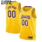 Camiseta Los Angeles Lakers Personalizada Icon Edition Amarillo Swingman para Niño