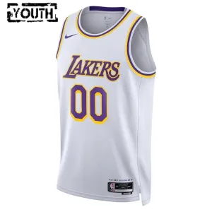 Camiseta Los Angeles Lakers Personalizada Icon Edition Blanco Swingman para Niño