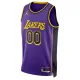 Camiseta Los Angeles Lakers Personalizada Statement Edition Azul Swingman para Hombre