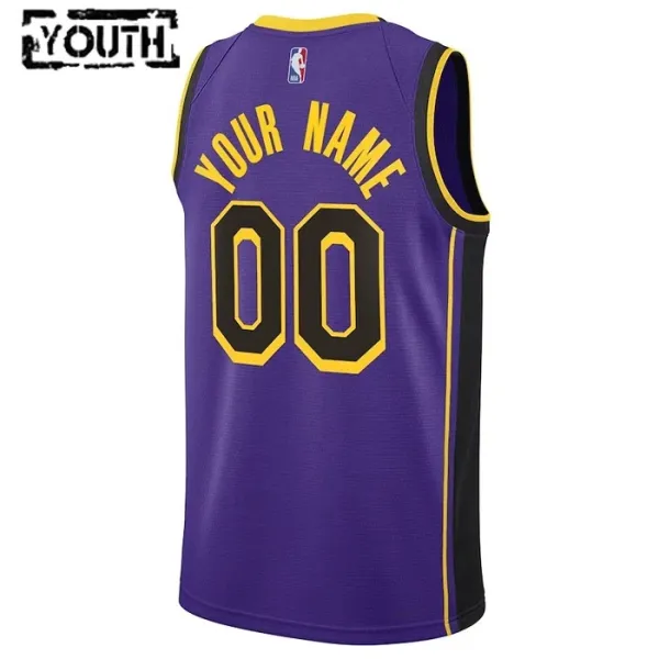 Camiseta Los Angeles Lakers Personalizada Statement Edition Azul Swingman para Niño