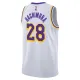 Camiseta Los Angeles Lakers Rui Hachimura 28 Association Edition Blanco Swingman para Hombre