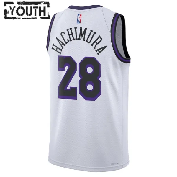 Camiseta Los Angeles Lakers Rui Hachimura 28 City Edition 2022-23 Blanco Swingman para Niño