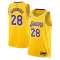 Camiseta Los Angeles Lakers Rui Hachimura 28 Icon Edition Oro Swingman para Hombre