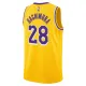 Camiseta Los Angeles Lakers Rui Hachimura 28 Icon Edition Oro Swingman para Hombre