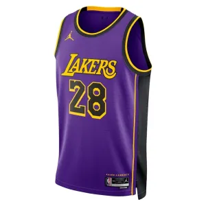 Camiseta Los Angeles Lakers Rui Hachimura 28 Statement Edition Púrpura Swingman para Hombre