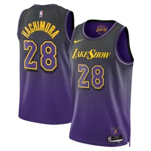 Camiseta Los Angeles Lakers Rui Hachimura City Edition 2024-25 Púrpura Swingman para Hombre