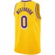 Camiseta Los Angeles Lakers Russell Westbrook 0 Icon Edition Oro Swingman para Hombre