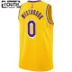 Camiseta Los Angeles Lakers Russell Westbrook 0 Icon Edition Oro Swingman para Niño