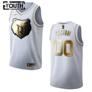 Camiseta Memphis Grizzlies Golden Edition Personalizada Blanco Swingman para Niño