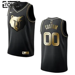 Camiseta Memphis Grizzlies Golden Edition Personalizada Negro Swingman para Niño