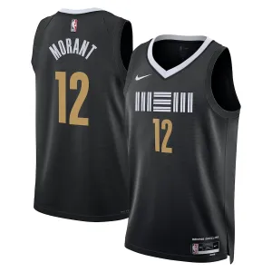 Camiseta Memphis Grizzlies Ja Morant City Edition 2023-24 Negro Swingman para Hombre