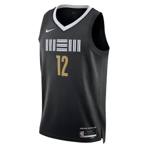 Camiseta Memphis Grizzlies Ja Morant City Edition 2023-24 Negro Swingman para Hombre