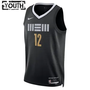 Camiseta Memphis Grizzlies Ja Morant City Edition 2023-24 Negro Swingman para Niño
