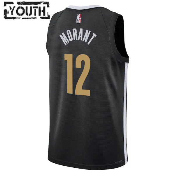 Camiseta Memphis Grizzlies Ja Morant City Edition 2023-24 Negro Swingman para Niño