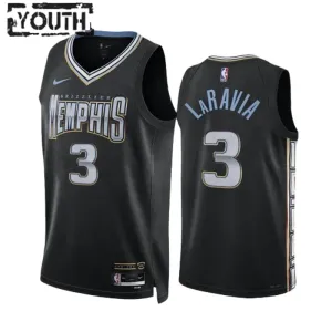 Camiseta Memphis Grizzlies Jake Laravia 3 City Edition 2022-23 Negro Swingman para Niño Camiseta Memphis Grizzlies Jake Laravia 3 City Edition 2022-23 Negro Swingman para Niño