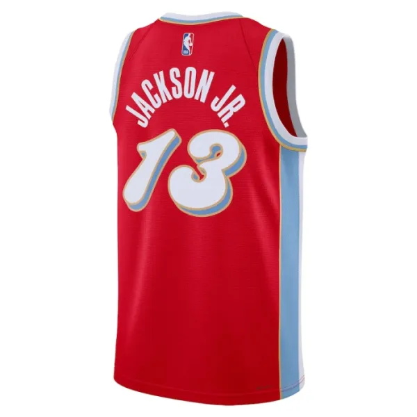 Camiseta Memphis Grizzlies Jaren Jackson JR City Edition 2024-25 Rojo Swingman para Hombre
