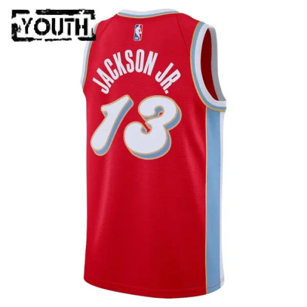 Camiseta Memphis Grizzlies Jaren Jackson JR City Edition 2024-25 Rojo Swingman para Niño