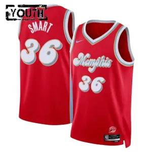 Camiseta Memphis Grizzlies Marcus Smart City Edition 2024-25 Rojo Swingman para Niño Camiseta Memphis Grizzlies Marcus Smart City Edition 2024-25 Rojo Swingman para Niño