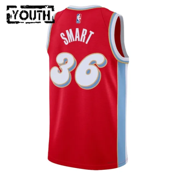 Camiseta Memphis Grizzlies Marcus Smart City Edition 2024-25 Rojo Swingman para Niño