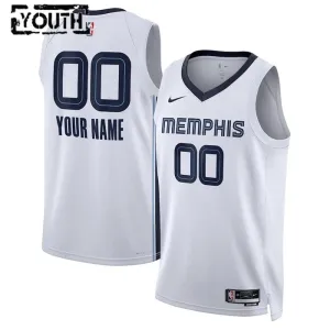 Camiseta Memphis Grizzlies Personalizada Association Edition Blanco Swingman para Niño