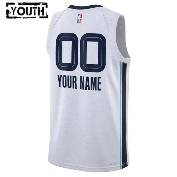 Camiseta Memphis Grizzlies Personalizada Association Edition Blanco Swingman para Niño