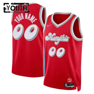 Camiseta Memphis Grizzlies Personalizada City Edition 2024-25 Rojo Swingman para Niño