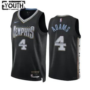 Camiseta Memphis Grizzlies Steven Adams 4 City Edition 2022-23 Negro Swingman para Niño Camiseta Memphis Grizzlies Steven Adams 4 City Edition 2022-23 Negro Swingman para Niño