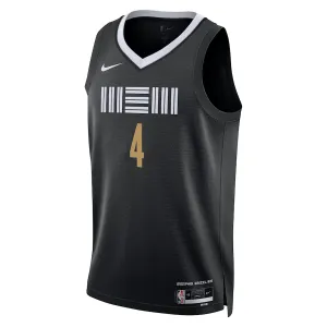 Camiseta Memphis Grizzlies Steven Adams City Edition 2023-24 Negro Swingman para Hombre