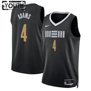 Camiseta Memphis Grizzlies Steven Adams City Edition 2023-24 Negro Swingman para Niño