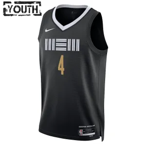 Camiseta Memphis Grizzlies Steven Adams City Edition 2023-24 Negro Swingman para Niño