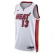Camiseta Miami Heat Bam Adebayo 13 Association Edition Blanco Swingman para Hombre